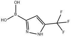 (3-(三氟甲基)-1H-吡唑-5-基)硼酸 结构式
