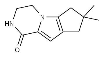 7,7-二甲基-2,3,4,6,7,8-六氢-1H-环戊二烯并[4,5]吡咯并[1,2-A]吡嗪-1-酮, 1346674-23-4, 结构式