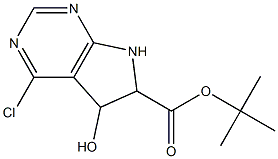 4-chloro-5-hydroxy-6,7-dihydro-5H-pyrrolo[2,3-d]pyrimidine-6-carboxylic acid tert-butyl ester Structure