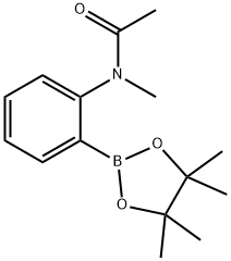 N-甲基-N-(2-(4,4,5,5-四甲基-1,3,2-二氧硼杂环戊烷-2-基)苯基)乙酰胺 结构式