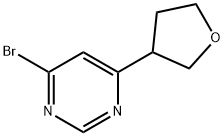 4-Bromo-6-(3-tetrahydrofuranyl)pyrimidine 结构式