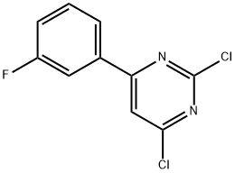 2,4-Dichloro-6-(3-fluorophenyl)pyrimidine, 1353854-24-6, 结构式