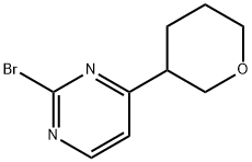 2-Bromo-4-(3-tetrahydropyranyl)pyrimidine, 1353854-50-8, 结构式