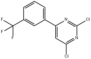 2,4-Dichloro-6-(3-trifluoromethylphenyl)pyrimidine 化学構造式