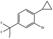 2-bromo-1-cyclopropyl-4-(trifluoromethyl)benzene Struktur