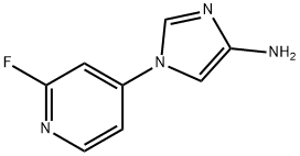 4-Amino-1-(2-fluoro-4-pyridyl)imidazole Struktur