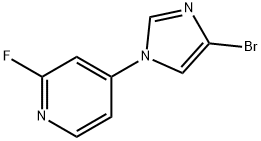 4-Bromo-1-(2-fluoro-4-pyridyl)-1H-imidazole Struktur