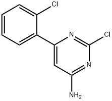 2-Chloro-4-amino-6-(2-chlorophenyl)pyrimidine Struktur