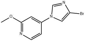 4-Bromo-1-(2-methoxy-4-pyridyl)imidazole Struktur