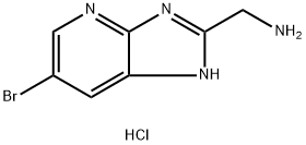 {6-bromo-1H-imidazo[4,5-b]pyridin-2-yl}methanamine dihydrochloride Structure