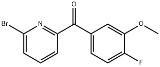(6-BROMOPYRIDIN-2-YL)(4-FLUORO-3-METHOXYPHENYL)METHANONE 结构式