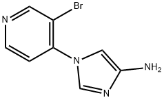 4-Amino-1-(3-bromo-4-pyridyl)imidazole Struktur