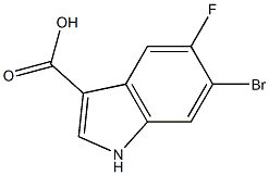 5-氟-6-溴-1H-吲哚-3-羧酸 结构式