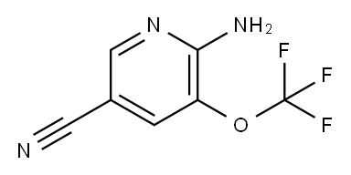 6-氨基-5-(三氟甲氧基)烟腈, 1361693-35-7, 结构式