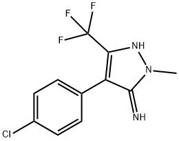 4-(4-chlorophenyl)-2-methyl-5-(trifluoromethyl)-2,3-dihydro-1H-pyrazol-3-imine Structure