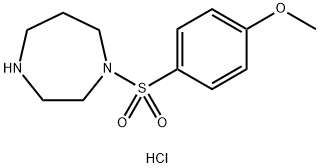 1-(4-甲氧基苯磺酰)-1,4-重氮基庚环盐酸, 1365836-50-5, 结构式