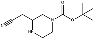 3-(氰基甲基)哌嗪-1-羧酸叔丁酯,1367929-39-2,结构式