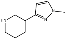 3-(1-methyl-1H-pyrazol-3-yl)piperidine 结构式
