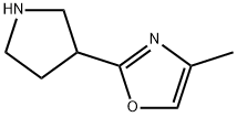 4-methyl-2-(pyrrolidin-3-yl)-1,3-oxazole,1368179-10-5,结构式
