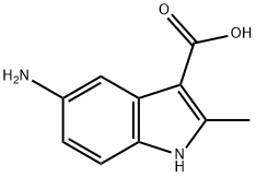 5-amino-2-methyl-1H-indole-3-carboxylic acid 结构式