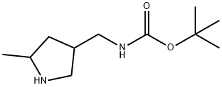 叔丁基N-[(5-甲基吡咯烷-3-基)甲基]氨基甲酸酯, 1374653-91-4, 结构式