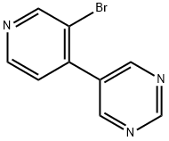 5-(3-bromopyridin-4-yl)pyrimidine 结构式