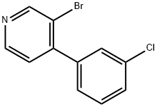 3-Bromo-4-(3-chlorophenyl)pyridine Struktur