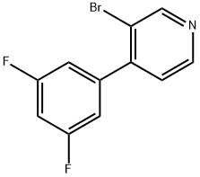 3-Bromo-4-(3,5-difluorophenyl)pyridine 结构式