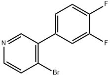 4-Bromo-3-(3,4-difluorophenyl)pyridine Struktur