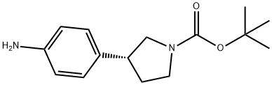 tert-butyl (R)-3-(4-aminophenyl)pyrrolidine-1-carboxylate,1375081-82-5,结构式