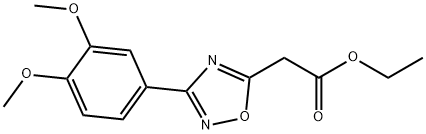 2-[3-(3,4-二甲氧基苯基)-1,2,4-噁二唑-5-基]乙酸乙酯, 1375184-09-0, 结构式