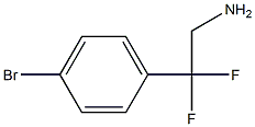 2-(4-bromophenyl)-2,2-difluoroethan-1-amine 化学構造式