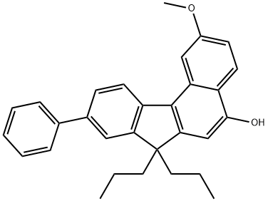 2--methoxy-9-phenyl-7,7-dipropyl-7H-Benzo[c]fluoren-5-ol Structure