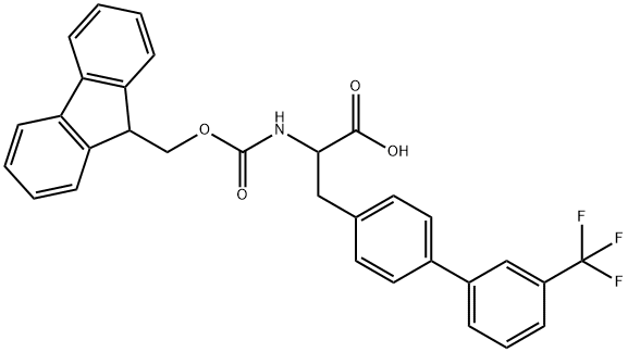 Fmoc-4-(3-trifluoromethylphenyl)-DL-phenylalanine Structure