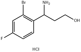 3-AMINO-3-(2-BROMO-4-FLUOROPHENYL)PROPAN-1-OL HYDROCHLORIDE Structure