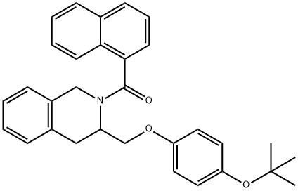 [3-[[4-(1,1-Dimethylethoxy)phenoxy]methyl]-3,4-dihydro-2(1H)-isoquinolinyl]-1-naphthalenylmethanone Structure