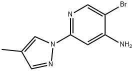 5-BROMO-2-(4-METHYL-1H-PYRAZOL-1-YL)PYRIDIN-4-AMINE Structure