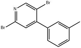 2,5-Dibromo-4-(3-totyl)pyridine Structure