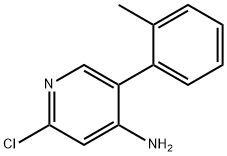 2-Chloro-4-amino-5-(2-tolyl)pyridine Struktur