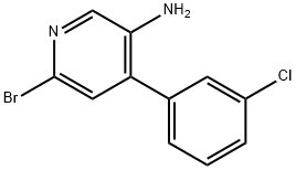 2-Bromo-5-amino-4-(3-chlorophenyl)pyridine 结构式