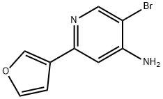 5-BROMO-2-(FURAN-3-YL)PYRIDIN-4-AMINE Struktur