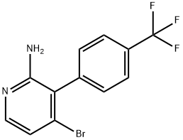 2-Amino-4-bromo-3-(4-trifluoromethylphenyl)pyridine Structure