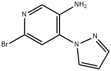 2-Bromo-5-amino-4-(1H-pyrazol-1-yl)pyridine Structure