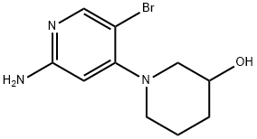 5-Bromo-2-amino-4-(3-hydroxypiperidin-1-yl)pyridine Structure