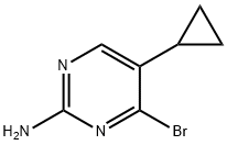 4-Bromo-2-amino-5-(cyclopropyl)pyrimidine 结构式