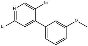 2,5-Dibromo-4-(3-methoxyphenyl)pyridine Structure