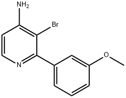 3-BROMO-2-(3-METHOXYPHENYL)PYRIDIN-4-AMINE,1381941-70-3,结构式