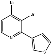 3,4-Dibromo-2-(3-thienyl)pyridine Struktur