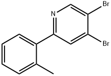 3,4-Dibromo-6-(2-tolyl)pyridine Struktur