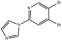 3,4-Dibromo-6-(imidazol-1-yl)pyridine Struktur